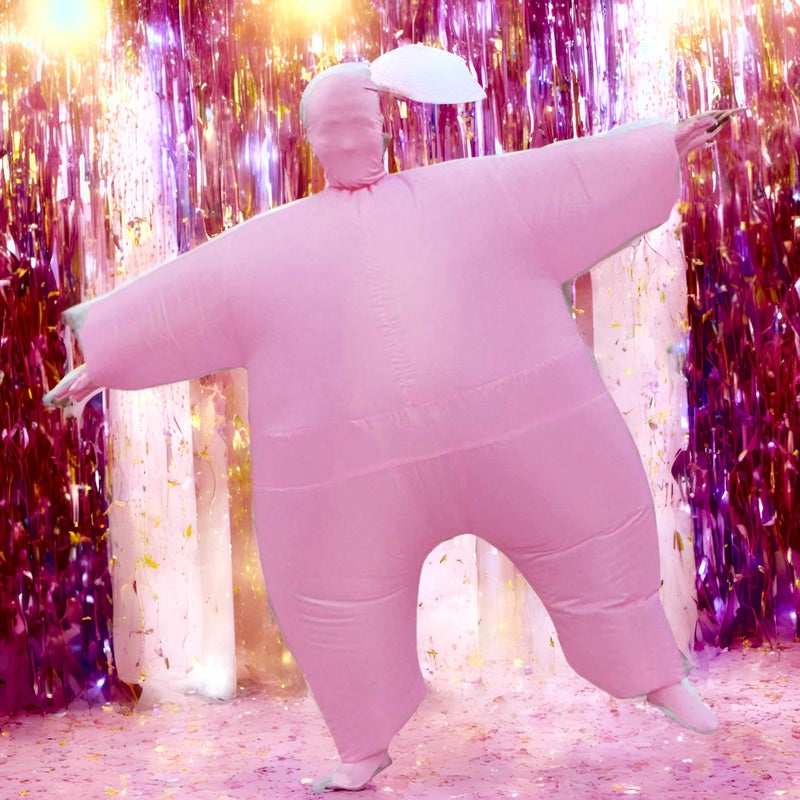RHYTHMARTS Pink Inflatable Chub Costume - Full Body Suit Blow Up Costume for Adult - Image 3